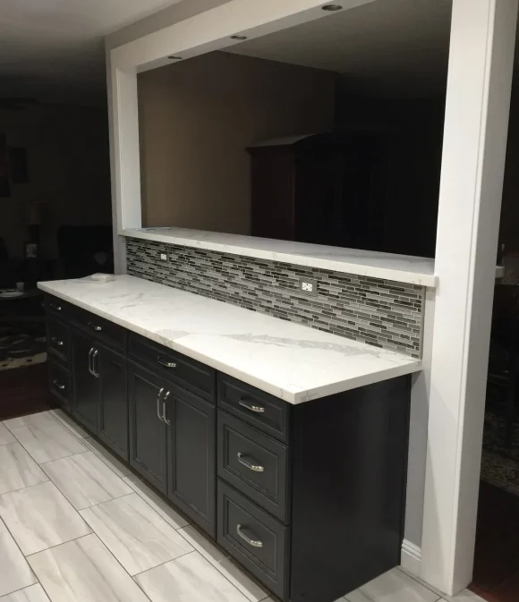 a newly remodeled kitchen area